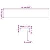 VidaXL Window Sills 2 Pcs Untreated 140x30x2cm Solid Oak Wood 4009115