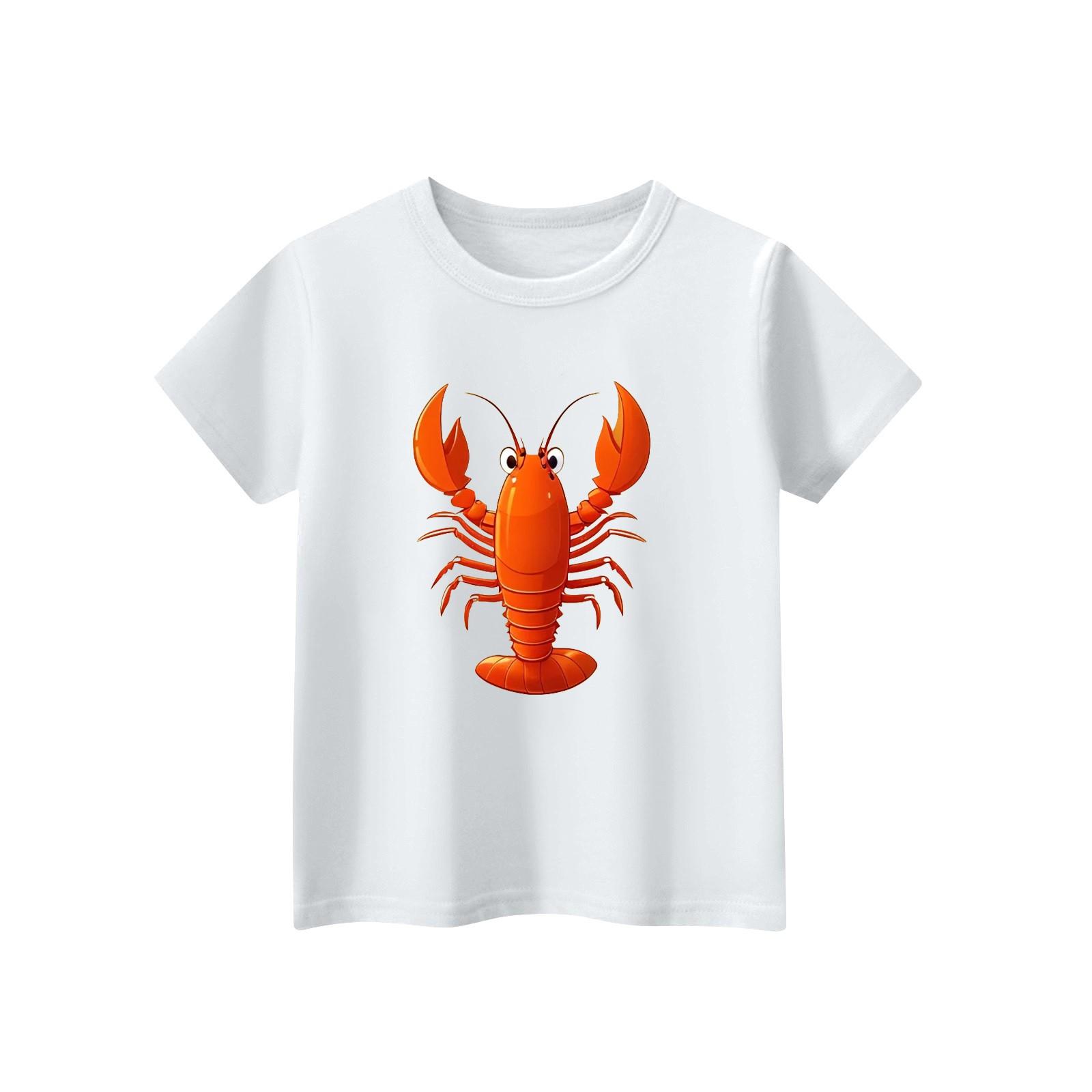 

Детская футболка с коротким рукавом и принтом животных, повседневный топ 160 белый