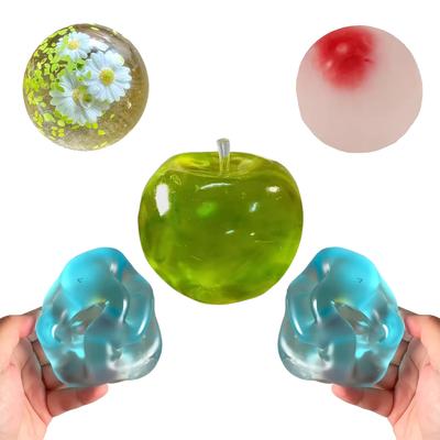 Blue Maltose Squishy Toys Anti Stress Sensory Fidgets Toy Soft Simulated Transparent Blue Maltose Slow-Rebound Decompression Toy