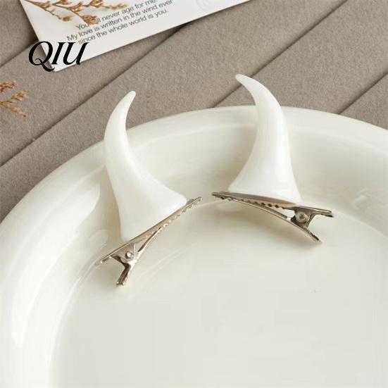 Cosplay Headwear for Women 2Pcs Halloween Evil Horn Hair Clips, Small Horror Demon Goth Ear Gothic Aesthetic Accessories Hairpins, Barrettes