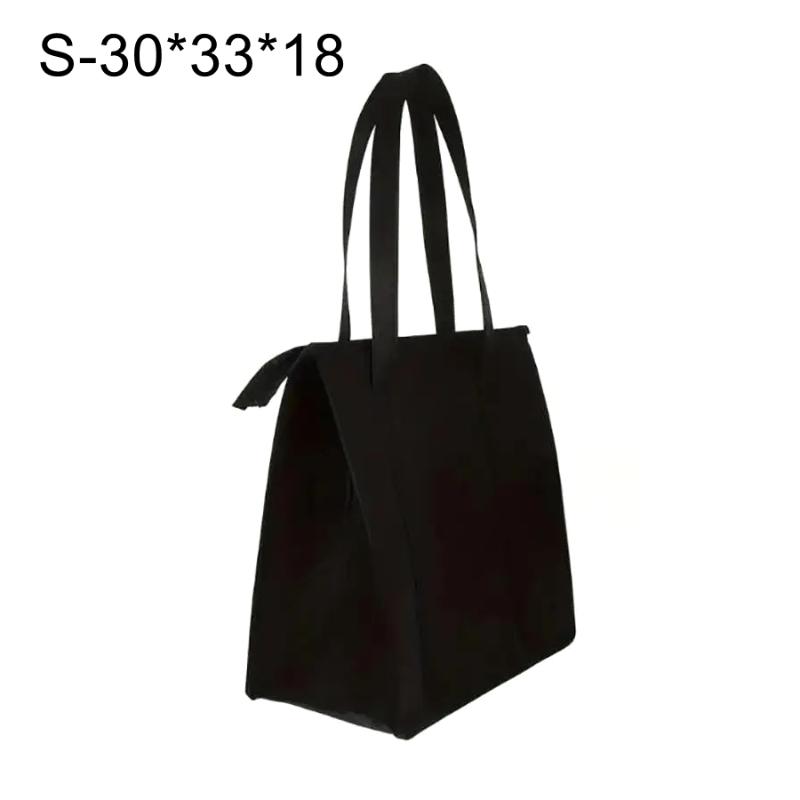 Large Insulated Reusable Grocery Bag With Zipper & Front Pocket, Keep Cool/Warm For Hours For Camping Picnic, Fishing, Shopping
