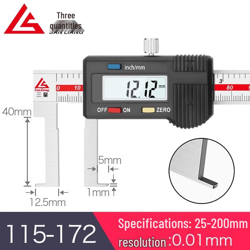 Stainless Steel Digital Vernier Caliper 10-150mm for Inner/Outer Groove Measurement