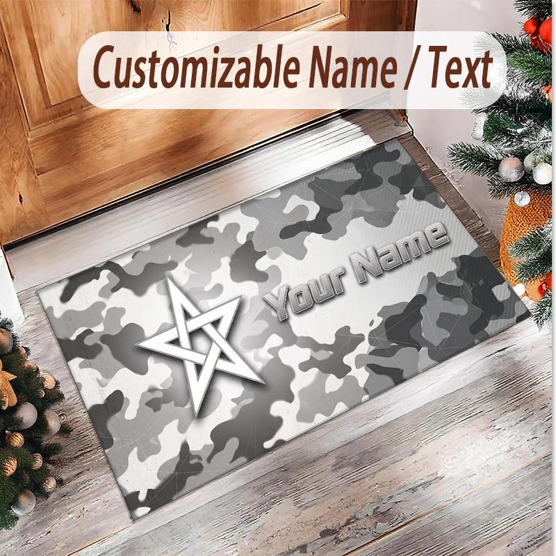 Personalized Crystal Velvet Carpet Morocco Football Pattern Non Slip Floor Rug