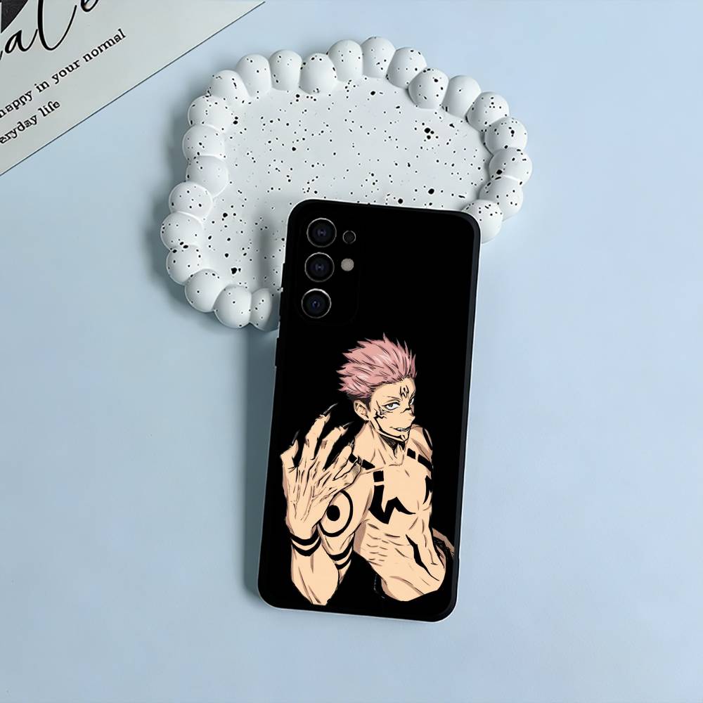J-Jujutsu K-aisen-beliebte Charaktere Schwarze weiche Silikon-Handyhülle für Samsung S25, S24, S21, S22, S23, S30, Ultra, FE, Lite