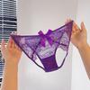 G-String Bowknot Lace Panties Flowers Big Bow Underpants Breathable Thong for Women  Home