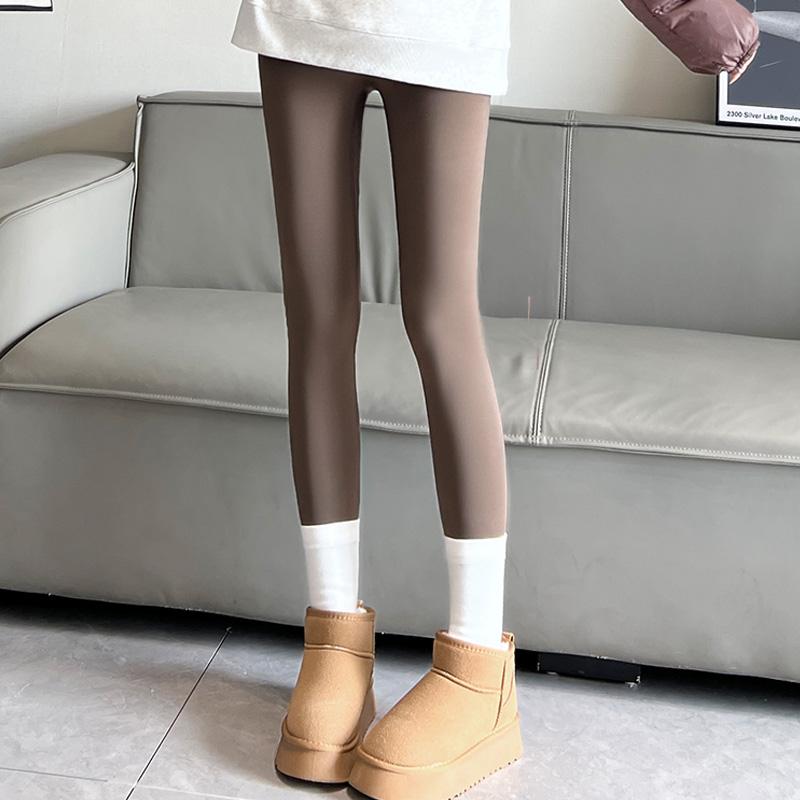 

Бархатные леггинсы женские осень-зима толстые облегающие плюшевые теплые женские леггинсы брюки обтягивающие леггинсы модные однотонные повседневные офисные женские брюки 31056 XXL кофейный