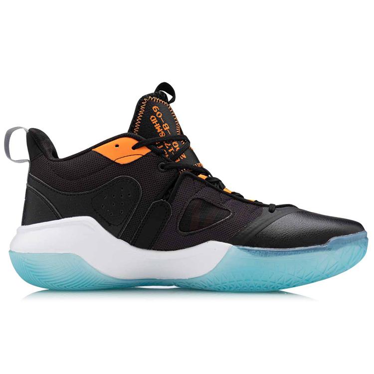 Li Ning Storm 2020 Basketball Shoes Men's Mid Top Black Blue ABPQ045-1
