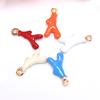 10Pcs Alloy Enamel Antler Shaped Charms Pendant Jewelry Making Craft Accessory