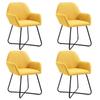 Day and Night - Day and Night Dining Chairs 4 Units Yellow Fabric