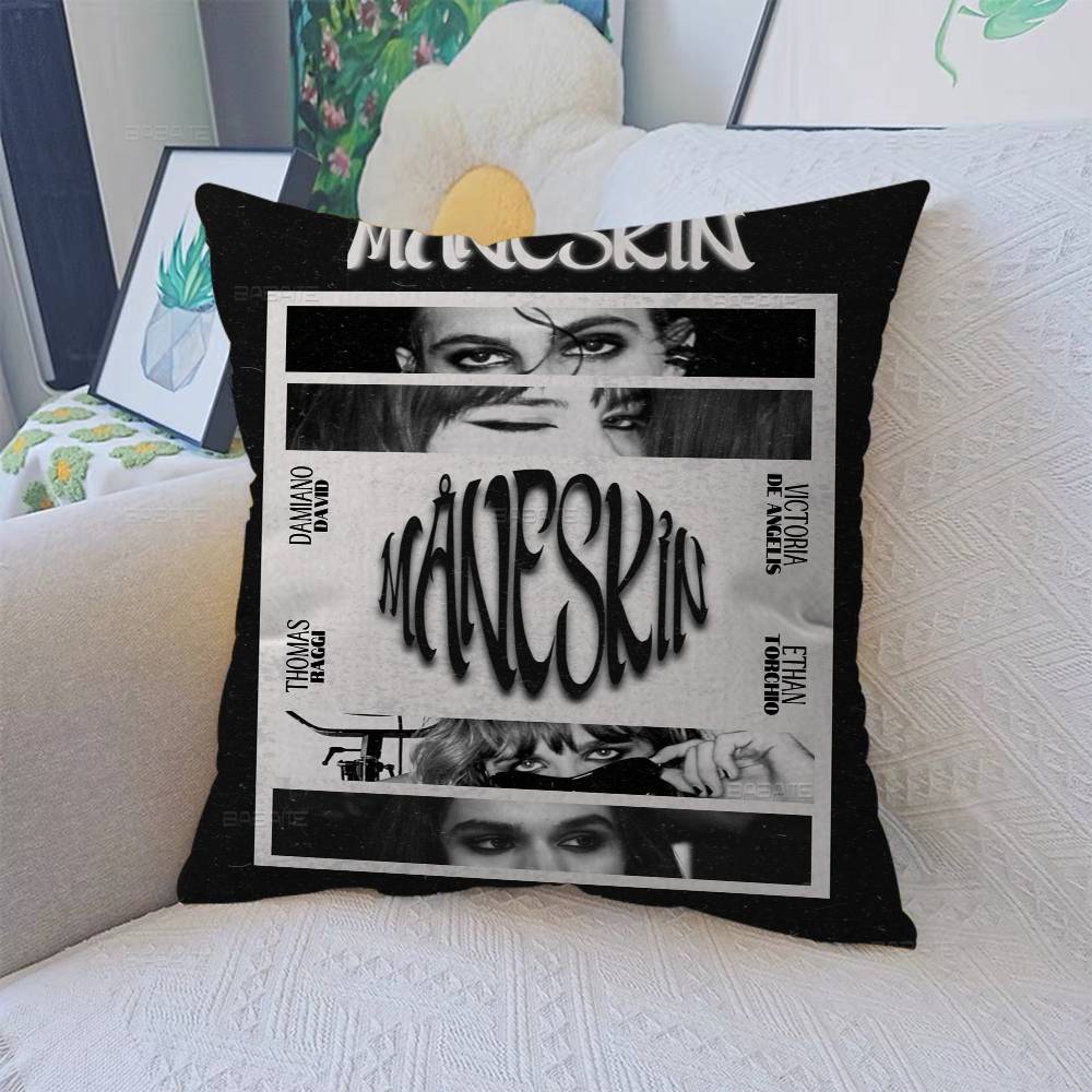 M-Maneskin Band Pillow Gift Home Office Decoration Pillow Bedroom Sofa Car Cushion Coverpillow Case