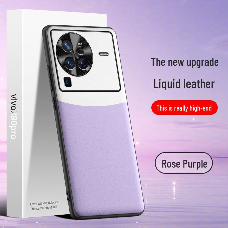 Protective Liquid Leather Case for Vivo X80 Pro Phone, Anti-fall and Anti-fouling Cover. Get Yours Now!