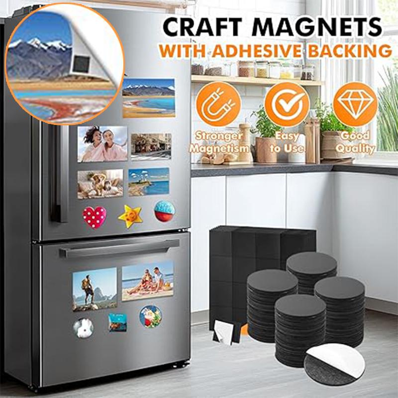 20x2mm Round Magnets with Adhesive Backing Flexible Self Adhesive Magnetic Dots Flexible Magnet Sheets Refrigerator Magnet DIY