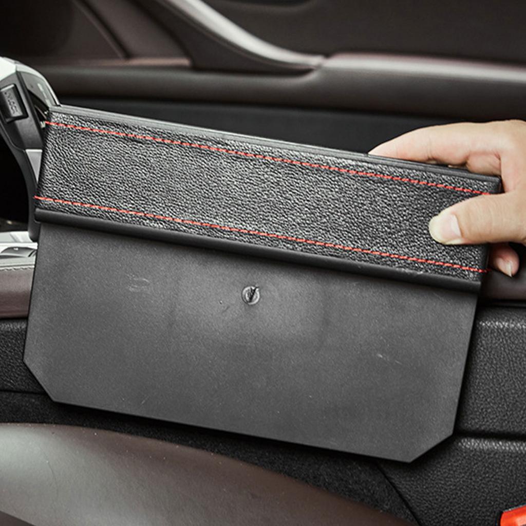 Car Seat Crevice Storage Box Seat Gap Slit Pocket Catcher Organizer Universal Car Seat Organizer Card Phone Key Holder Pocket