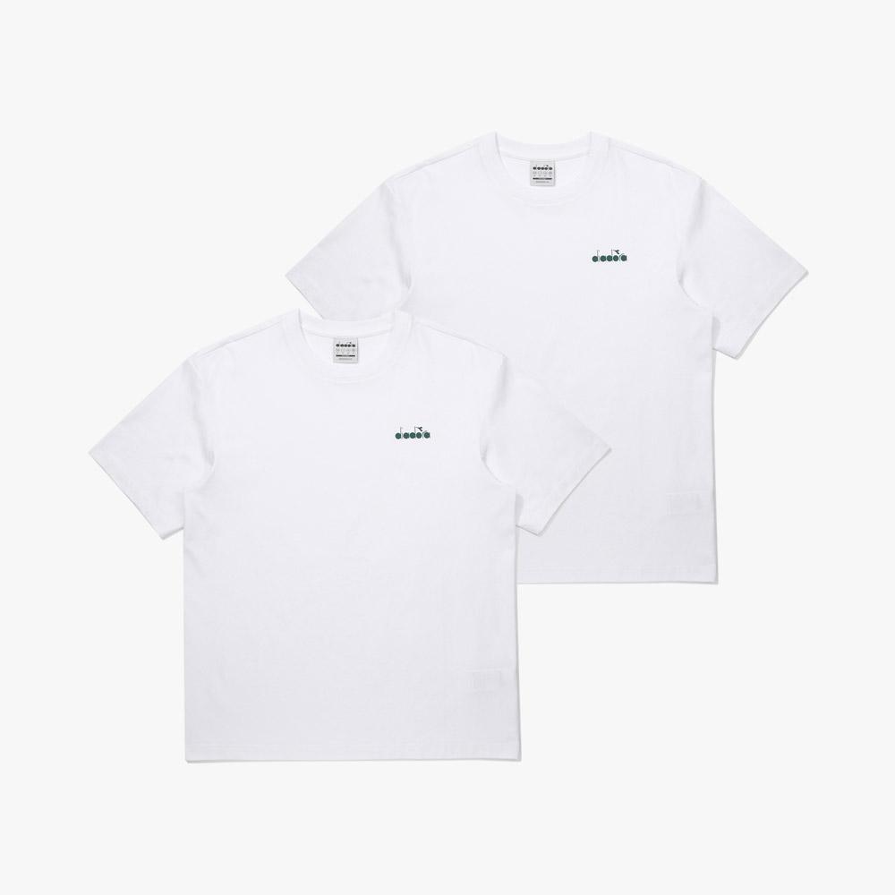 diadora 2-Pack Basic Short Sleeve T-Shirt Off White