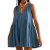 Casual Sports V-neck Loose Vest Dress