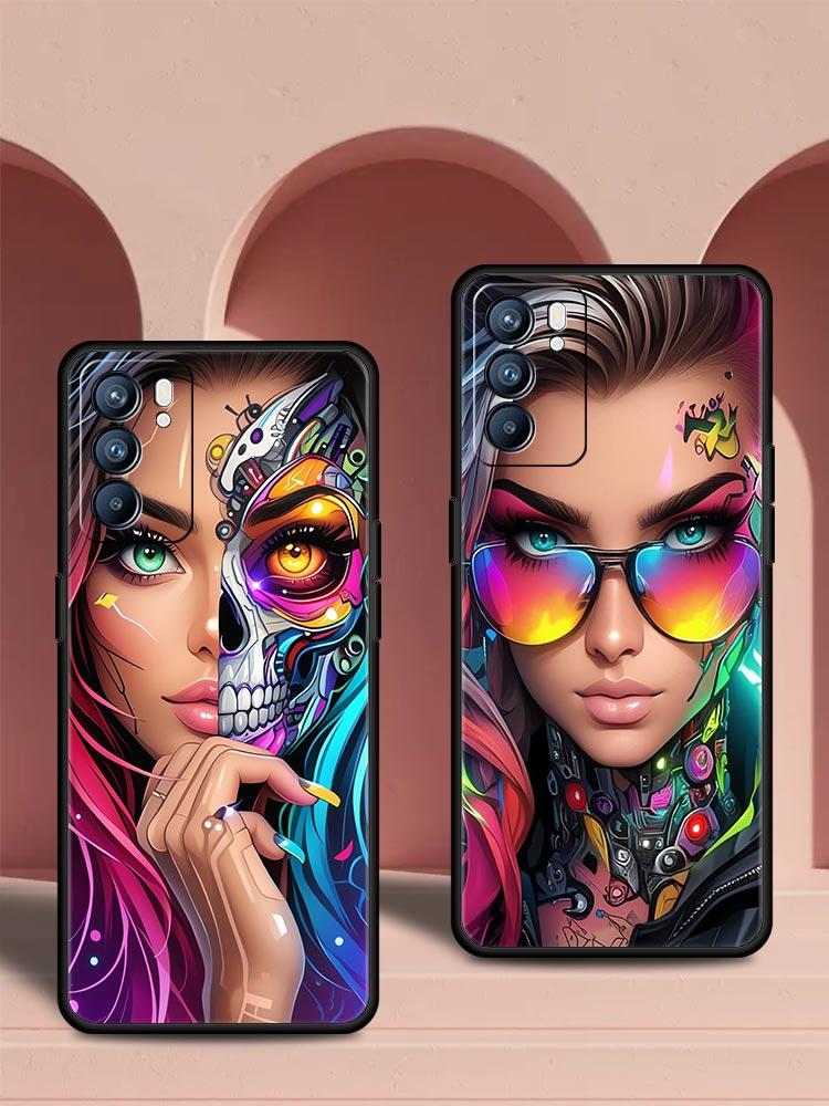 Hot Girls Phone Case For Oppo Reno 13 12 11 10 7 F Find X5 X6 A98 A80 A79 A78 A57 A54 A31 A17 Pro 5G Soft TPU Cover Fundas Capas