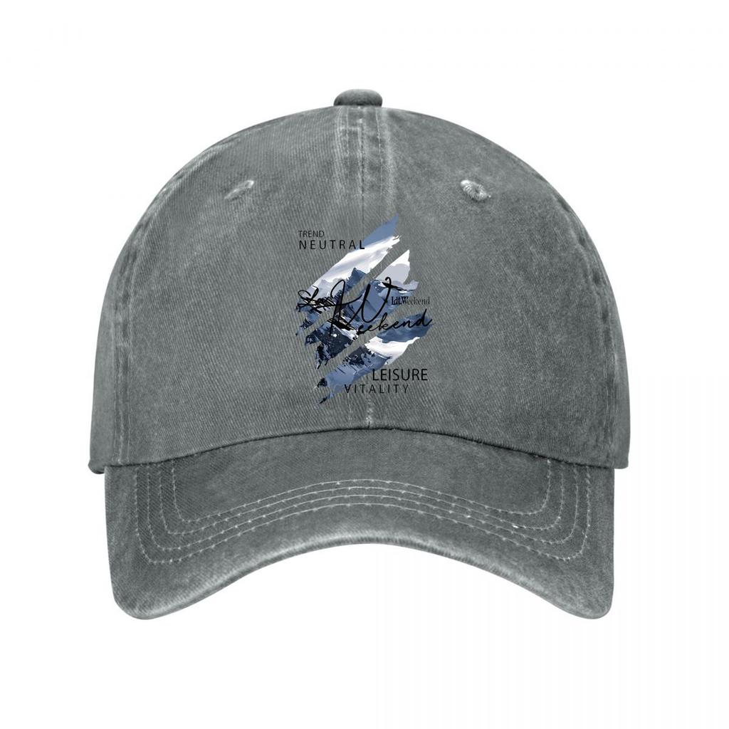 Trend Neutral Weekend Leisure Vitality Abstract Brushstroke Typography Washed Baseball Cap Outdoor For Womens Unisex FeUnisex