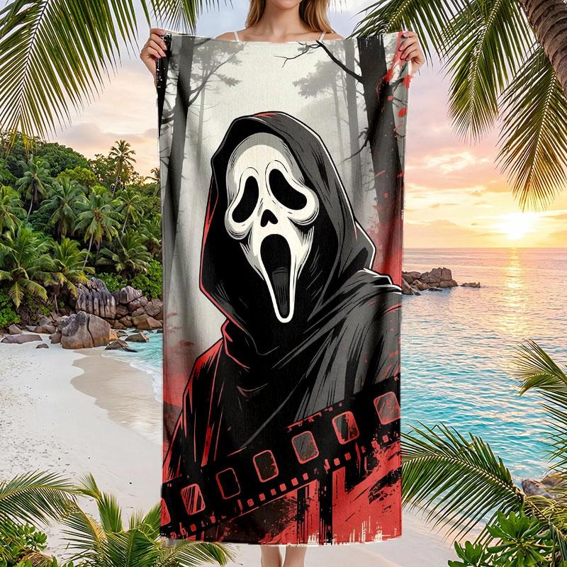 Large Beach Towel Quick Dry Absorbent Towel For Beach IndoorScream Ghostface