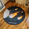 Magical Girl Inspired Round Floor Mat - Pink Mystical Symbol with Star, Soft & Durable, Perfect for Fantasy Decor