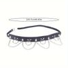 Gothic hip-hop Style With Silver Chain Waist Accessory Ladies' Fashion Belt Restraint Belt Leather Rivet Waist Chain Belts