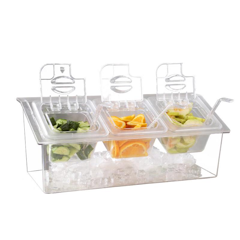 Handon Transparent 3-Compartment Food Container