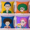 PPop ManS Cushion Cover Soft Plush Throw Pillow Cushion CoverDoubleSided Printed Pillow Case for Sofa Home Decor