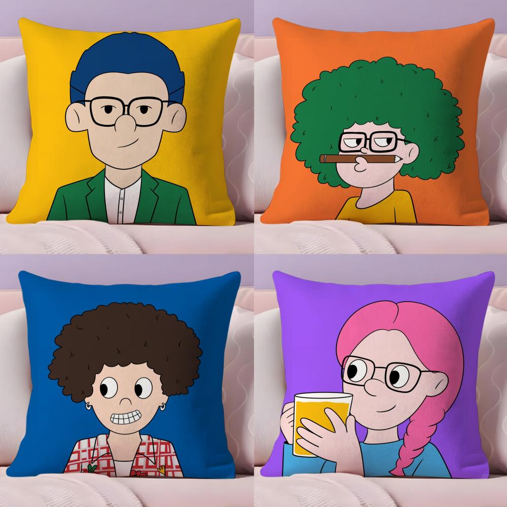 PPop ManS Cushion Cover Soft Plush Throw Pillow Cushion CoverDoubleSided Printed Pillow Case for Sofa Home Decor