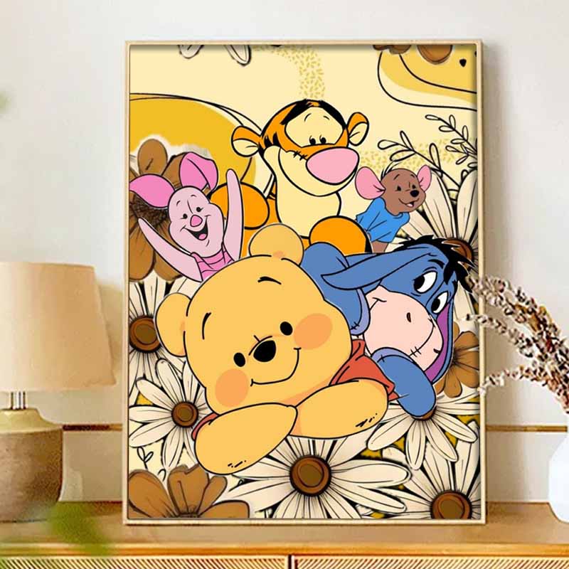 Disney Diamond Painting Kit Winnie The Pooh Style Home Decor Craft Perfect Gift Idea Diamond Art