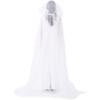 Halloween White Ghost Bride Costume, Masquerade Ghost Festival Vampire Cape Dress Costume