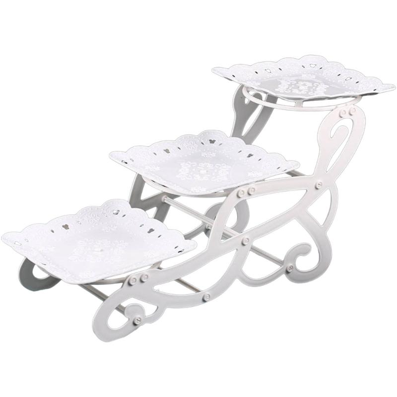 Cake Stand Birthday Cake Rack 3 Tiers Cupcake Display Holder Snacks Fruit Plate Wedding Party Tray Dessert Table Decor