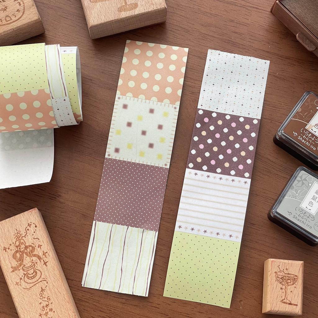 Polka Dot Tearable Sticker Roll Tape Can Write Hand Account Decorative Label Sticker Creative Index  Original