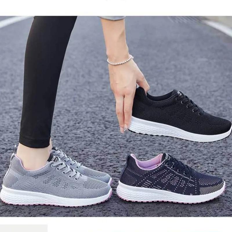 Fashion 2025 Spring New Fashion Sneakers for Women Soft Walking Flats Non-slip Casual Sport Tennis Shoes Athletic Sneakers for Lady