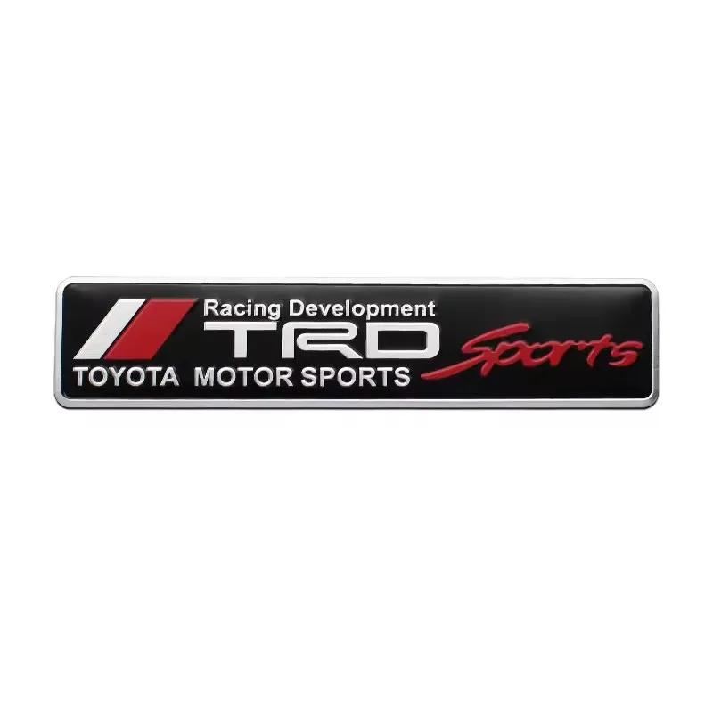 Aluminum Car Body Side Stickers Fender Trunk Decor Badge Decal For Toyota TRD Camry RAV4 Land Corolla Levin 86 Yaris Aygo Hilux