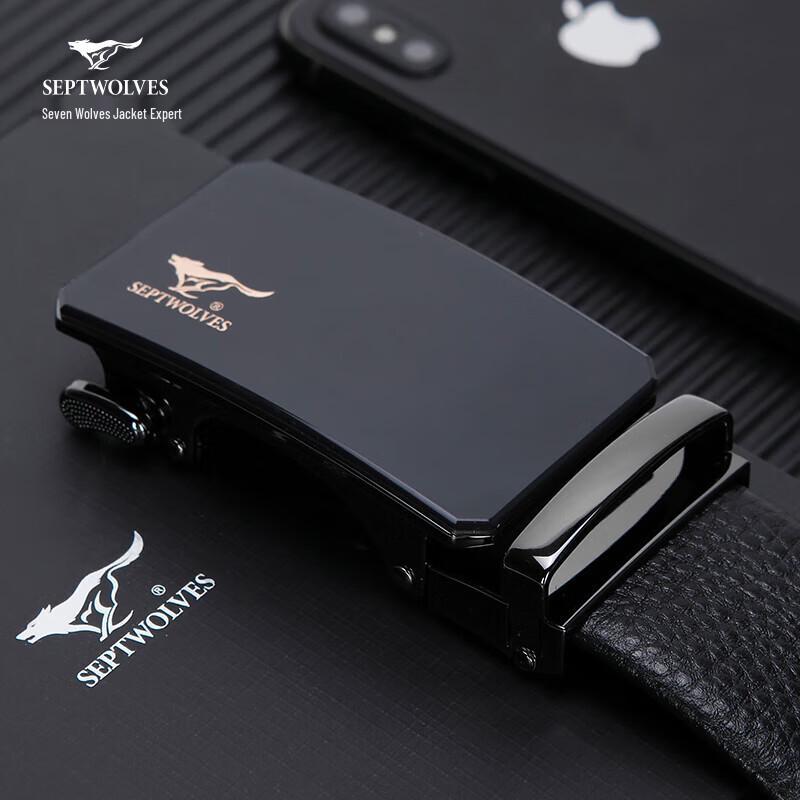 Seven Wolves Men s Genuine Leather Automatic Buckle Belt 105cm