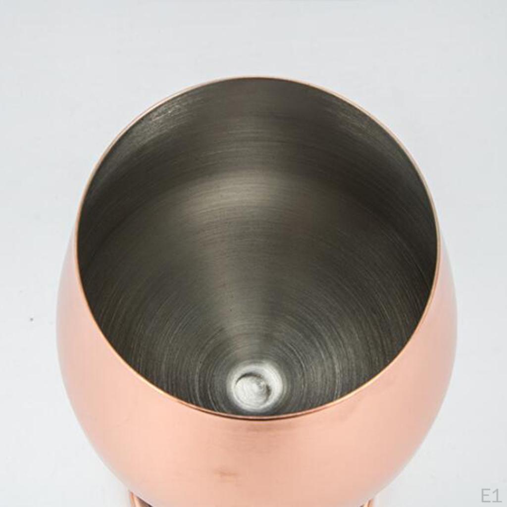 1 Stück Glänzendes Edelstahl- Weinglas Verkostungs-Kelch Becher Bierbecher