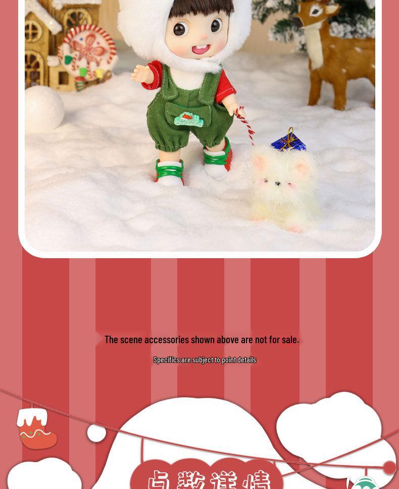 Trendy 9-inch BJD Christmas Tree Snowman Doll with Changeable Clothes - Hot-selling Holiday Gift