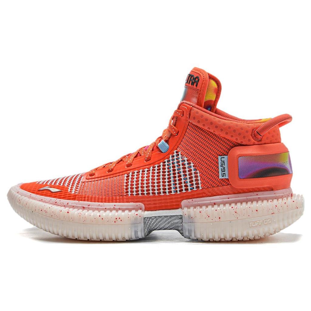 Li Ning Badfive 3 Ultra Neon Synthetic Leather Cushioning Slip Resistant Mid Top Basketball Shoes Men's ABFS011-11
