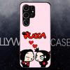 Pucca-A G-Garu Cartoon Phone Case For Samsung S25 Edge Ultra S23 S22 S21 S20 Ultra Plus S24 Fe A54 A53 A25 Glass Cover
