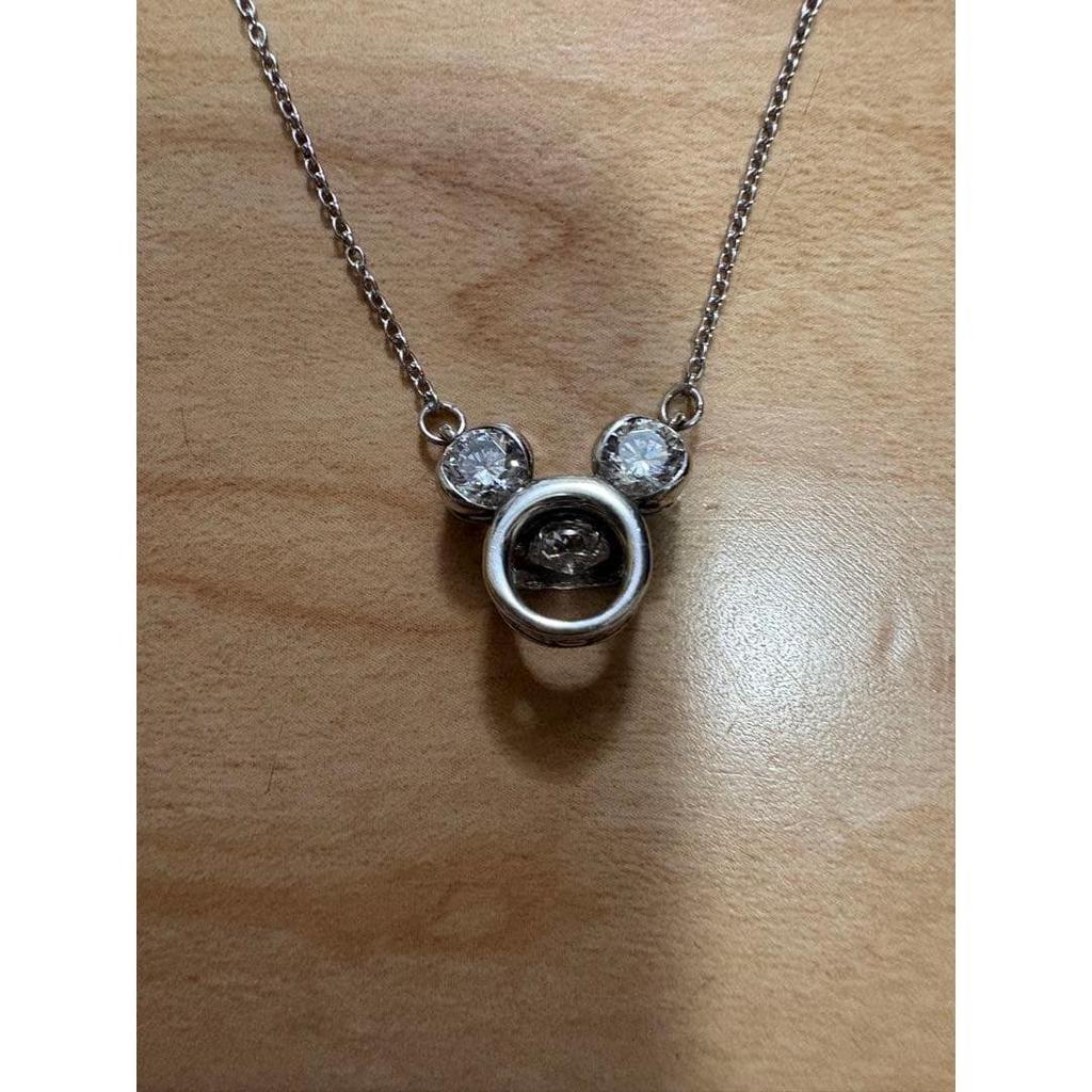Used cross four mickey mouse necklace
