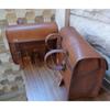 Saddlebags Bag Brown Leather Side Motorcycle Side Pouch Saddle Panniers 2 Bags