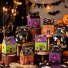 Halloween Table Decorations Candy Boxes, Mini Castle House Treat Box, Small Shaped Paper Gift Container Goodie Bags for Kids with Twine Holiday Treat,