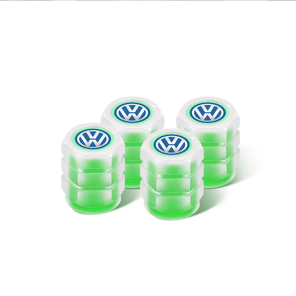 

2026 Hot For Volkswagen VW 4Pcs Car Styling Tyre Hub Luminous Caps Wheel Tire Valve Cover For Volkswagen VW Golf 7 Polo Tiguan J