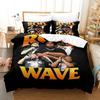 Set Biancheria da Letto Rapper Rod Wave Stampa 3D Copripiumino Set Letto Coperta Federa Piumone King Queen Size per Ragazzi Adulti