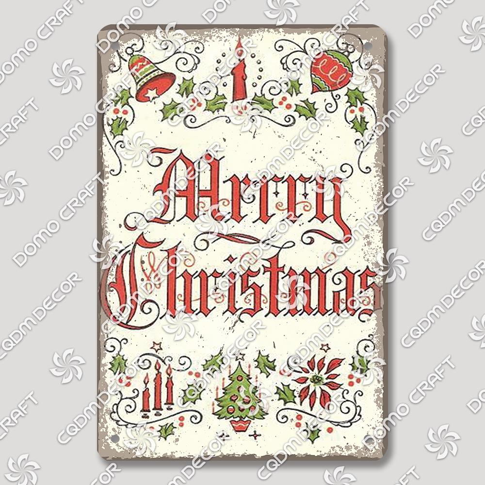 Merry Christmas Hot Cocoa Chocolate Poster Tin Signs Retro Elk Santa Claus Cookies Metal Plate Cafe Kitchen Home Decor Gift