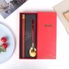 Ru Han Red Sandalwood Serving Chopsticks & Spoon Gift Set