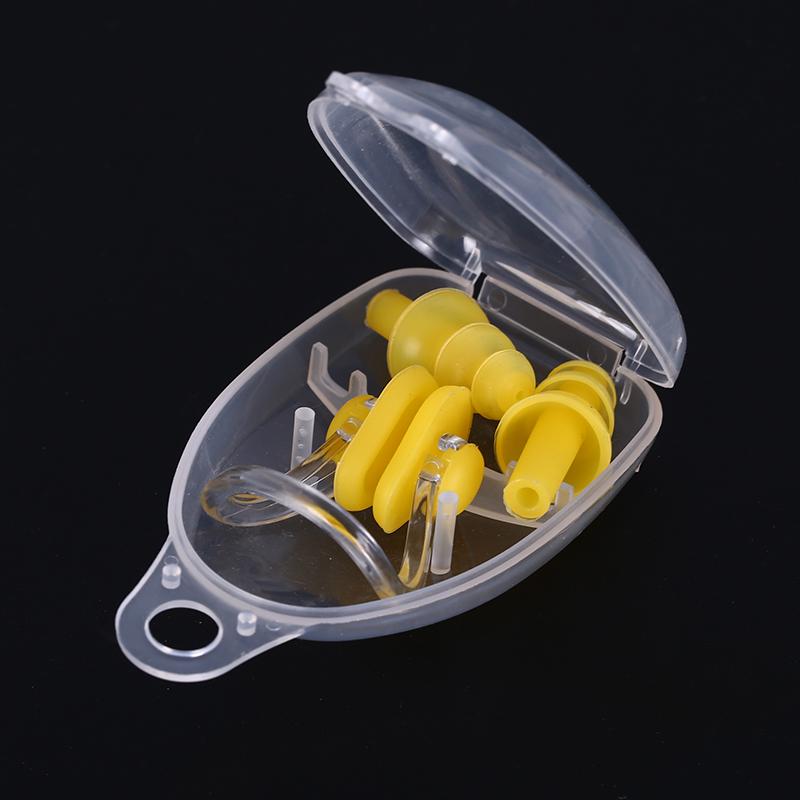 1 Set Waterproof Soft Silicone Swimming Set Nose Clip Ear Plug Earplug Tool