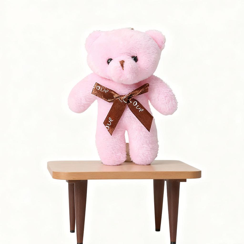 Bear Doll Stuffed Plush Big Head Bear Doll with Bow Tie for Valentine s Day Birthday Wedding