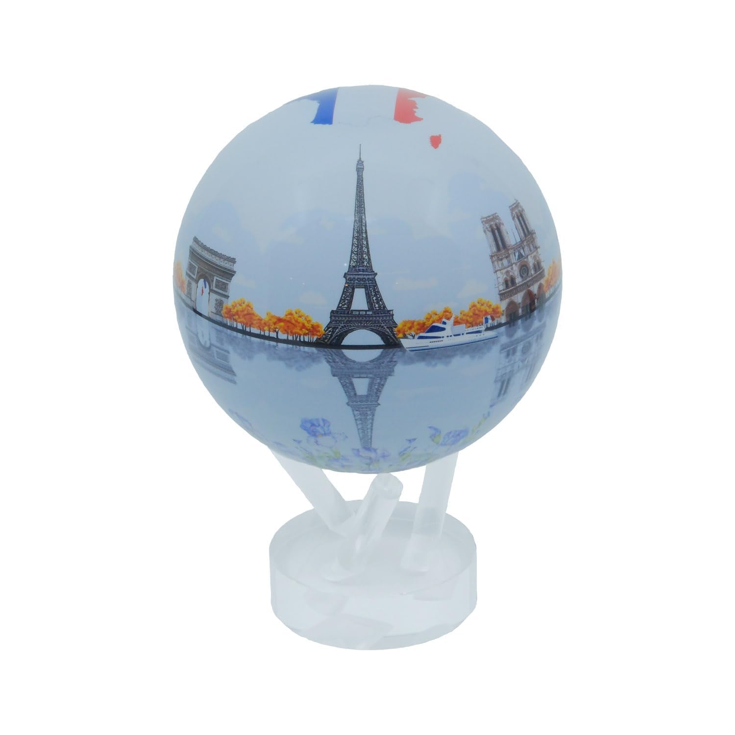 

MOVA Globe l World Globe l City Series Banks of the Seine l With Base l No Power Auto Rotating Globe Powered by Indoor and Natural Light l Office білий