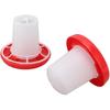 Horoper 2pcs Chick Feeder Quail Feeder and Waterer Kit Automatic Poultry Water Feeder Rotarys Sleeve Design Watering Poultry Feeder and Waterer Combo