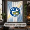 Personalisierte Wandtapisserie, Parramatta Eels Benutzerdefinierter Text, Weiche Stoff-Wandkunst Für Innenraumdekoration